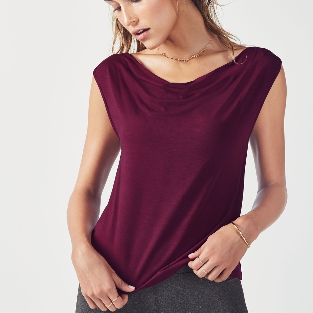 Fabletics Blackberry Adeline S/S Tee - Gently Used